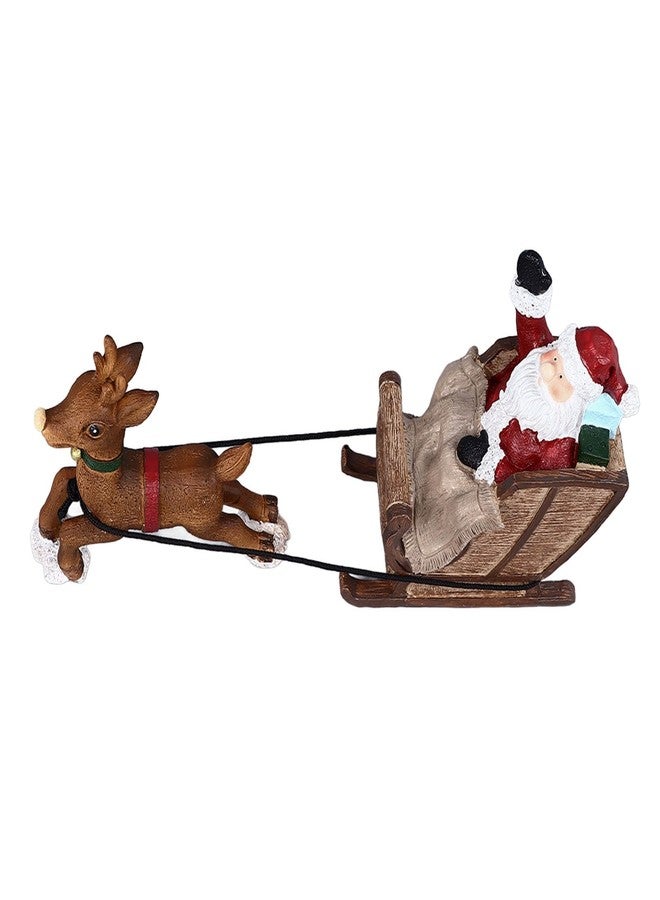 RASTKY Aquarium Ornament, Festive Santa Claus Reindeer Sleigh Decoration, Easy Installation for Fish, Resin Material - Image 3